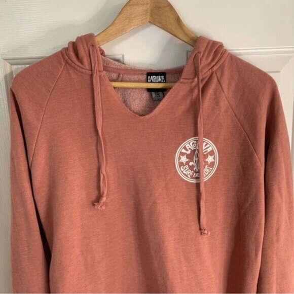 LaGuna Surf & Sport Hoodie Dusty Rose Colored Size Small beach coastal vibes - Picture 3 of 7